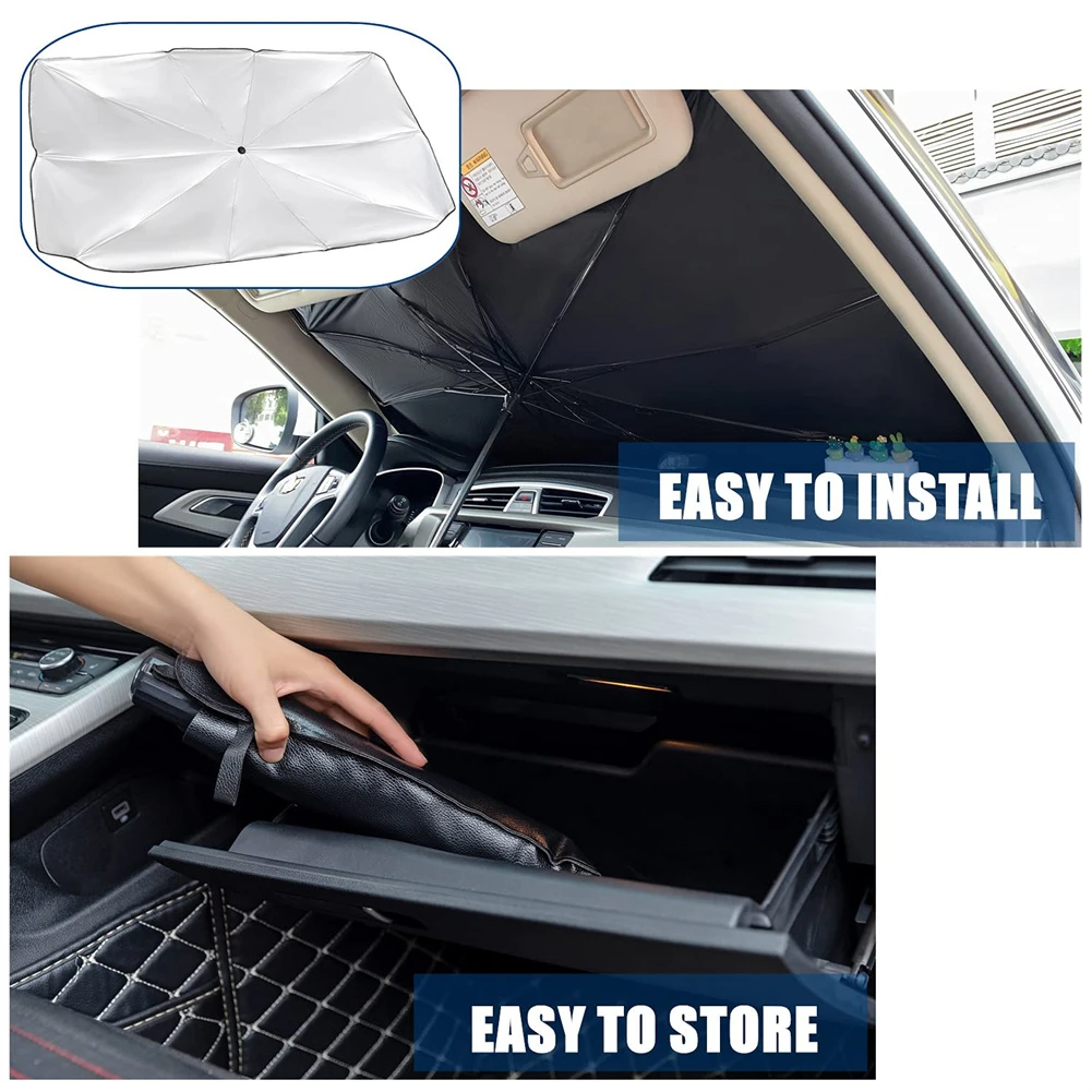 51" Car Windshield Sun Shade Foldable Umbrella Front Window Cover