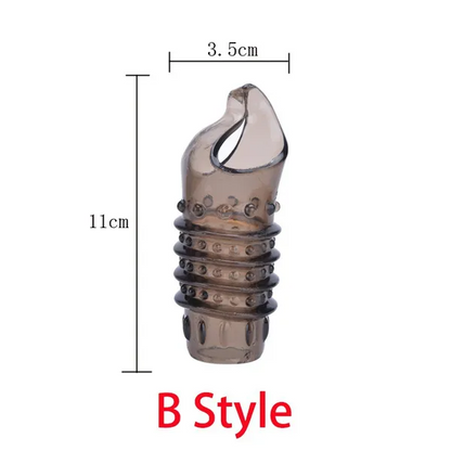 2PCS Reusable Cock Ring Glans Penis Enlarger Delayed Ejaculation