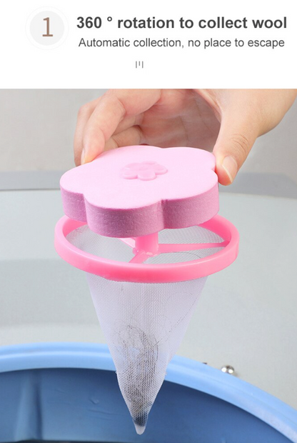 2 Pcs Floating Pet Fur Catcher Laundry Lint Pet Hair Remover For