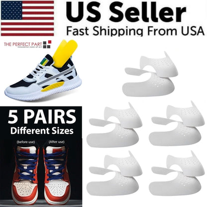 5 Pairs Shoe Protector Anti Crease Force Fields Cover Toe Cap Creasing