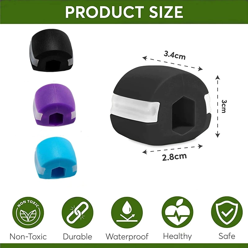3PCS Jawline Exerciser Mouth Exercise Fitness Ball Neck Face Jaw
