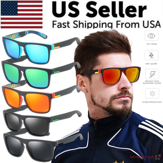 Square Polarized Sunglasses For Men Women Outdoor Sports Driving