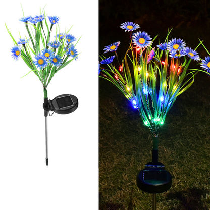 Solar Garden Lights LED Flower Stake Lamp Outdoor Yard Waterproof