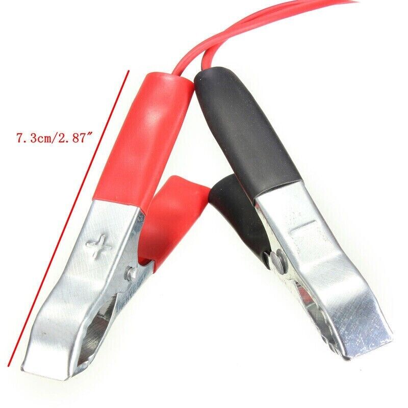 2PCS Car Battery Alligator Clamp Clip Cigarette Lighter Power Adapter