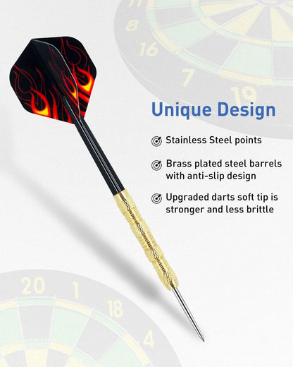 5 Sets (15Pcs) Steel Tip Professional Darts Set Darts Slim Barrel Dart