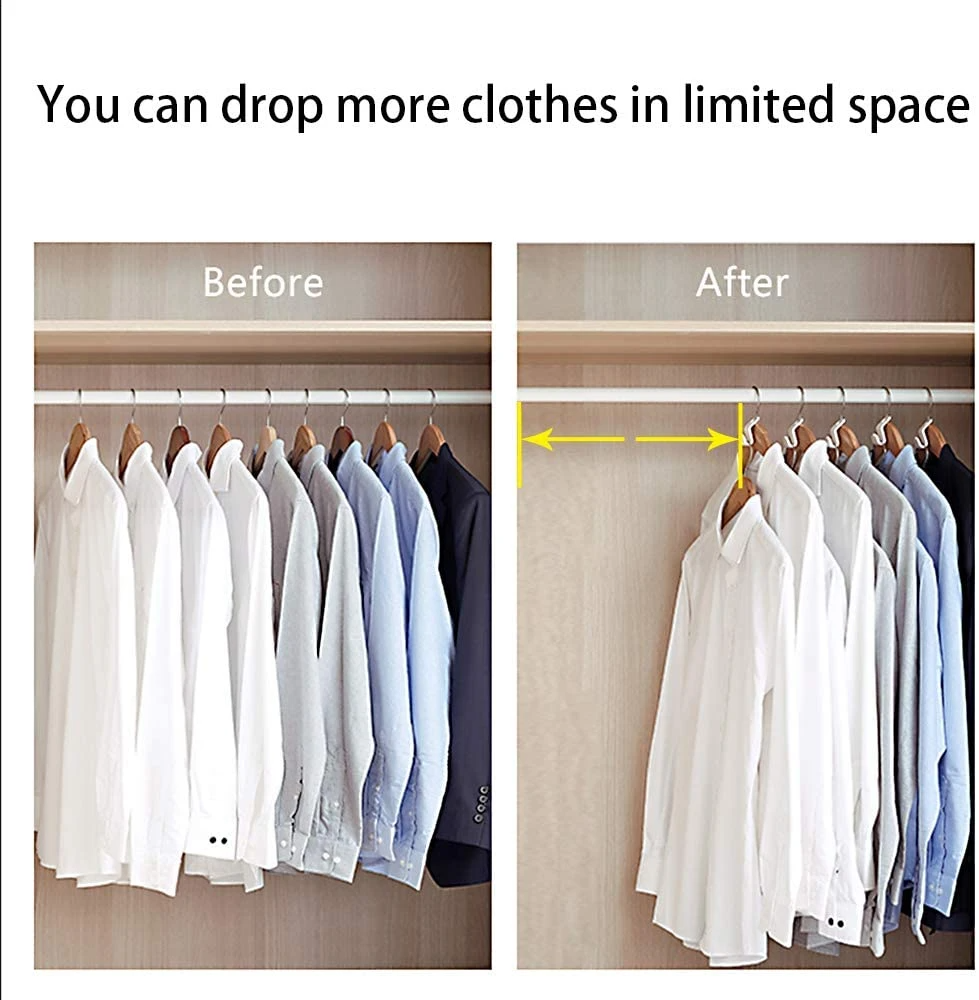 40 PCS Clothes Hanger Connector Hooks Closet Hangers Organizer Space