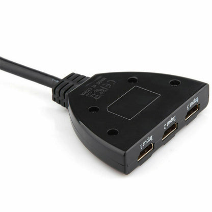 3 Port HDMI Splitter Cable 1080/4K Switch Switcher HUB Adapter for