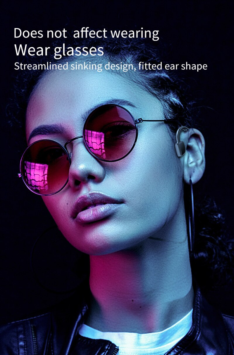 Bone Conduction Headphones Bluetooth 5.1 Wireless Headset Earbuds