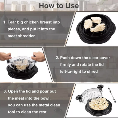 Large Chicken Shredder Tool Twist Meat Shredding Grinder Handles