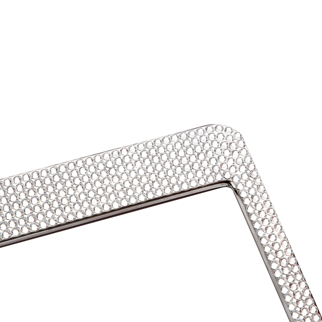 2PCS Bling License Plate Frame Glitter Crystal Sparkling Rhinestone