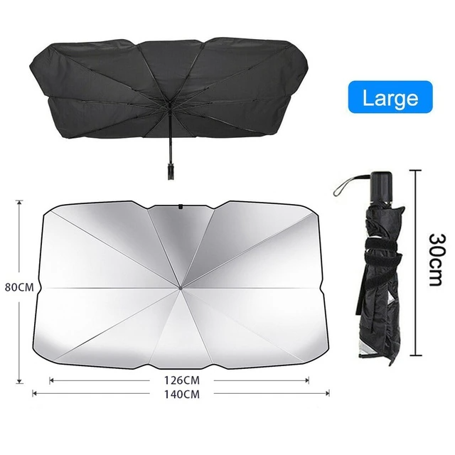 57" Car Windshield Sun Shade Foldable Umbrella Front Window Cover