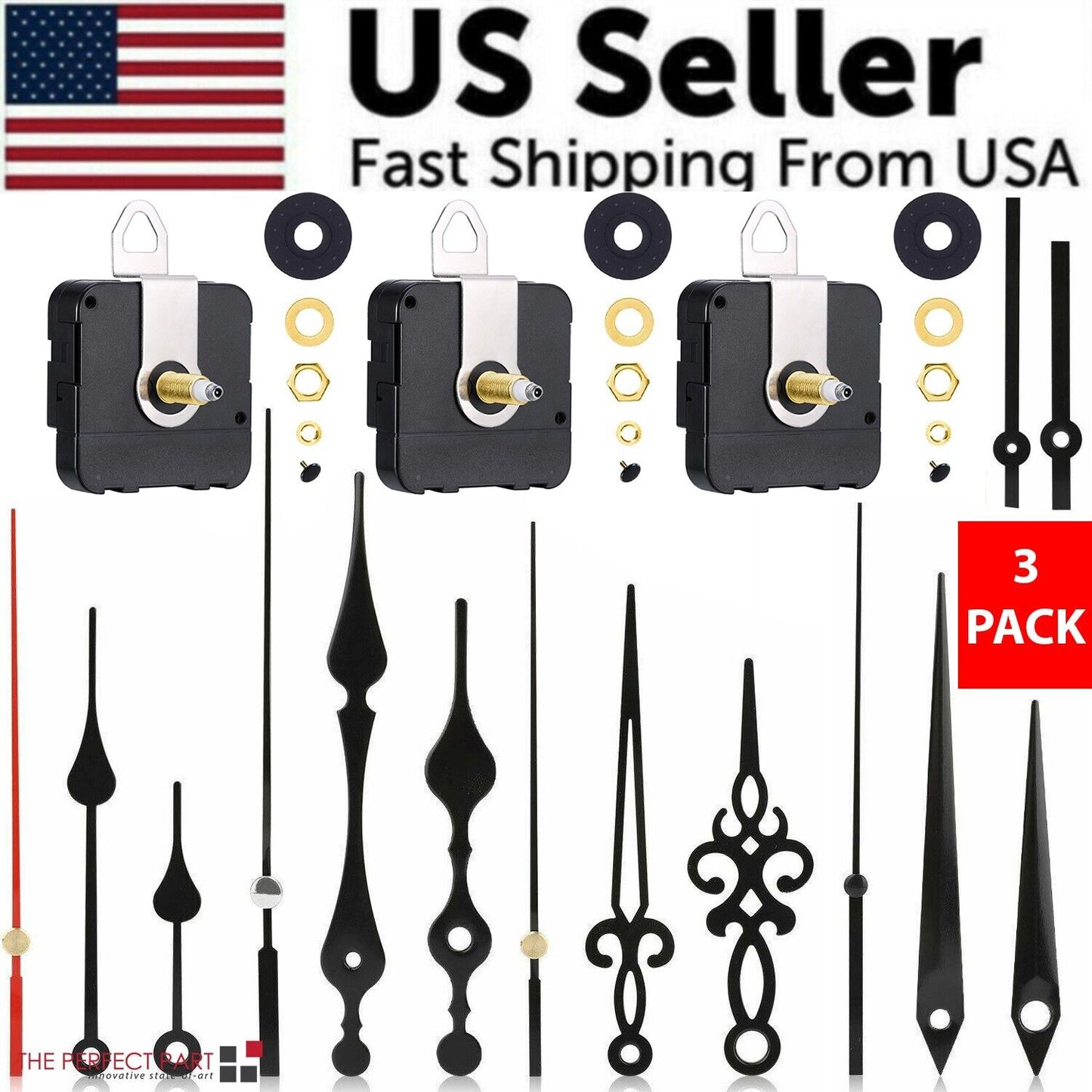 DIY Clock Movement Quartz Mechanism Wall Replacement Repair Tool Parts