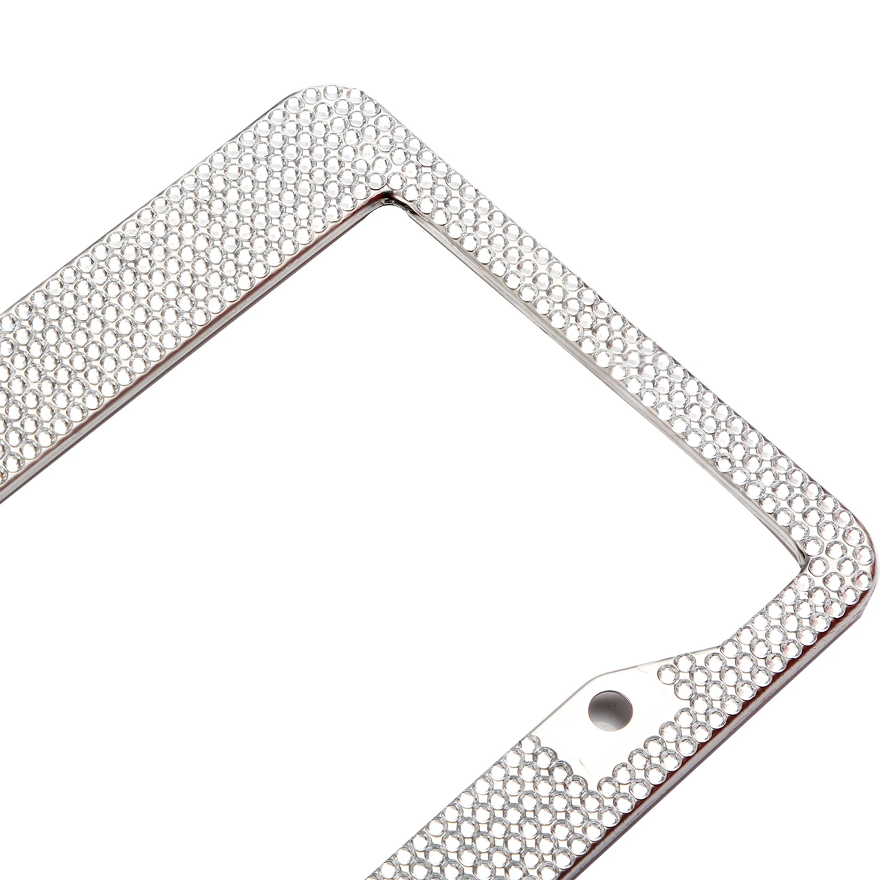 2PCS Bling License Plate Frame Glitter Crystal Sparkling Rhinestone