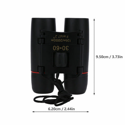 Binoculars 30x60 Zoom Outdoor Travel Compact Folding Telescope Hunting