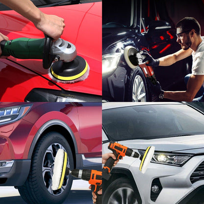 5PCS 6" Buffing Polishing Pad Wool Wheel Mop Kit For Car Polisher