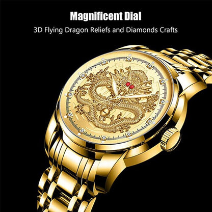 Business Gift Waterproof Gold Men's Diamond Quartz Watch Classic