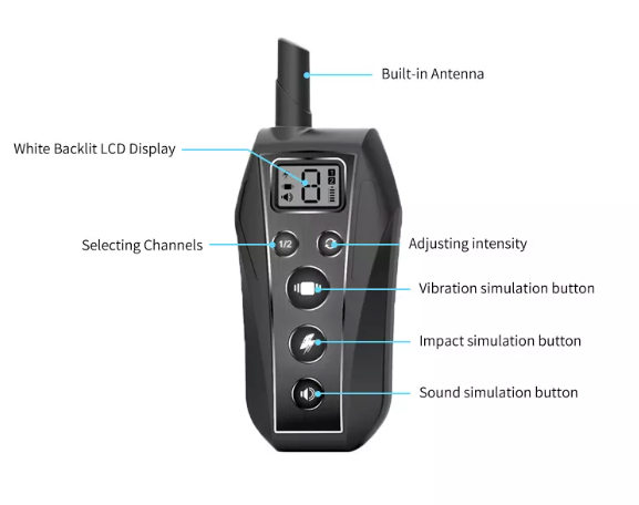 650 YD Remote Dog Training Shock Collar Waterproof for Small Medium
