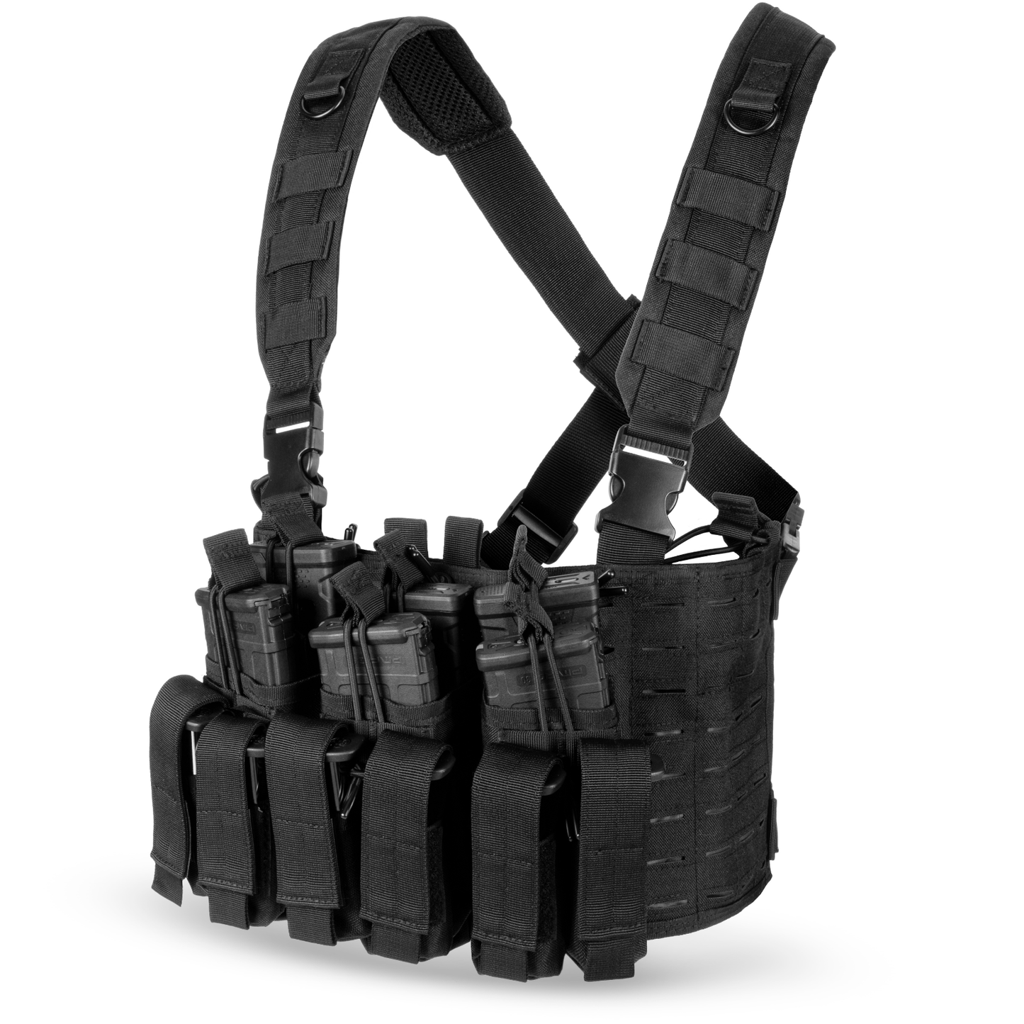 Tactical Chest Rig Vest Kangaroo Magazine Pouch Military Recon Harness