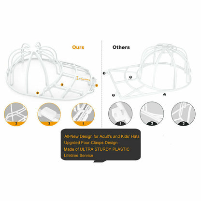 3 Pack Hat Washer Baseball Cap Cleaner Machine Washing Cage Holder