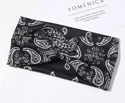 3PCS Boho Headbands Leopard Hair Bands Knotted Turban Wraps Stripe