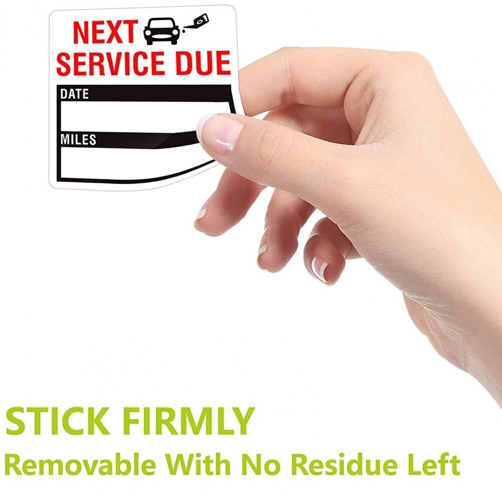300 Oil Change Service Reminder Stickers Clear Window Lite Sticker