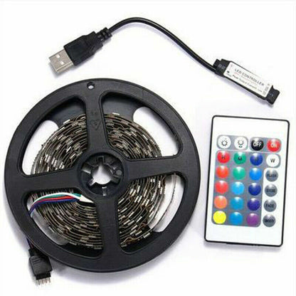 5V USB LED Strip Lights TV Back Light 5050 RGB Colour Changing with