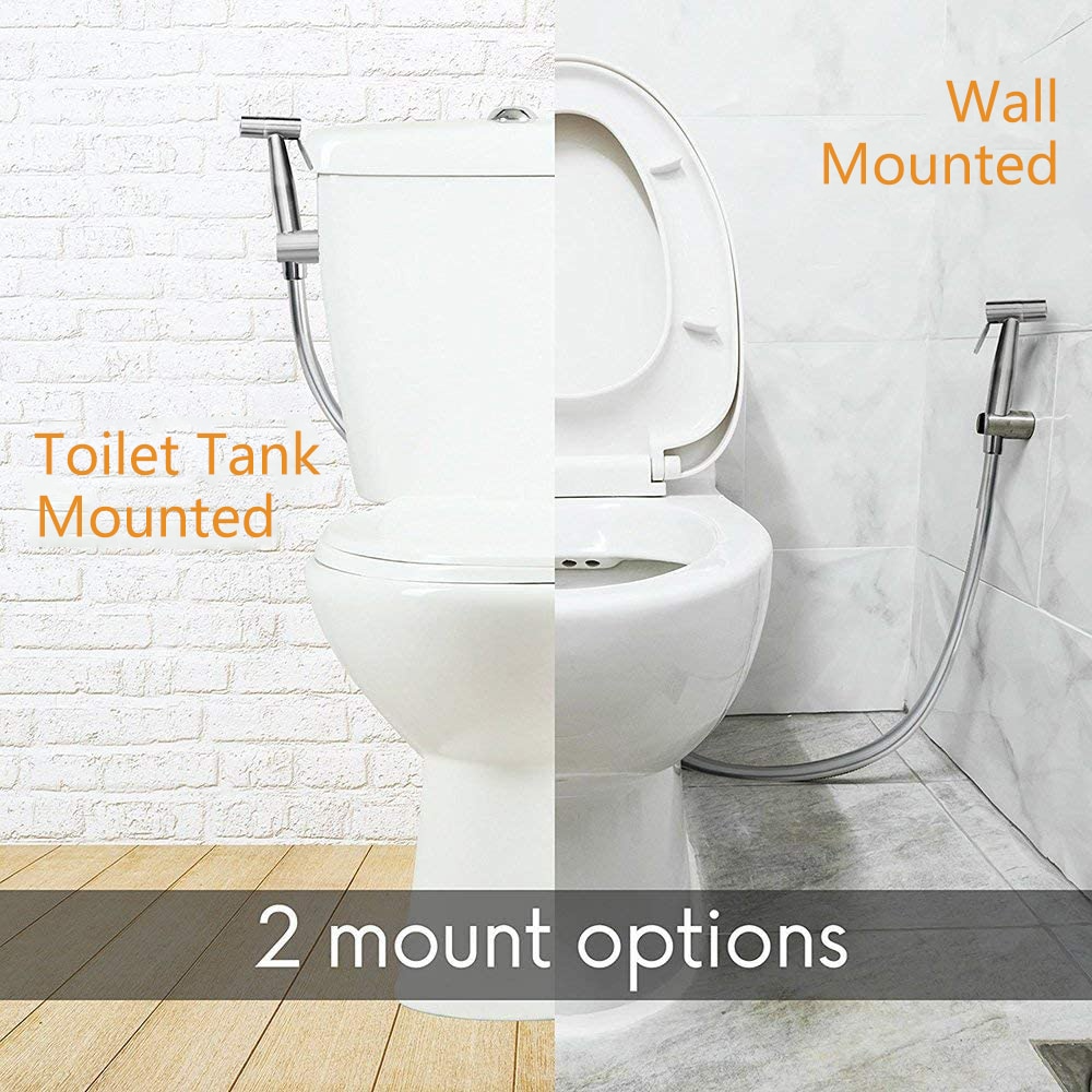 Toilet Shattaf Adapter Hose Bidet Spray Stainless Steel Handheld