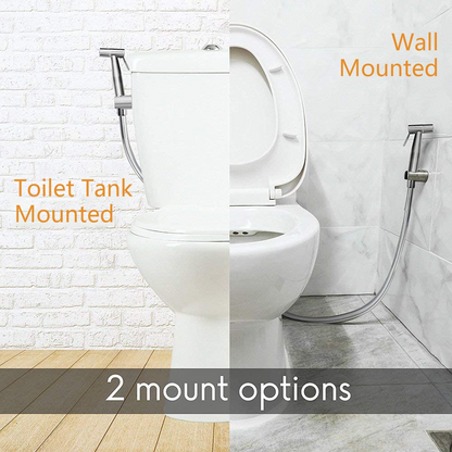 Toilet Shattaf Adapter Hose Bidet Spray Stainless Steel Handheld