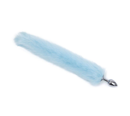 False Fox Tail With Metal Anal-Butt Plug Buttplug Cosplay Game Toy