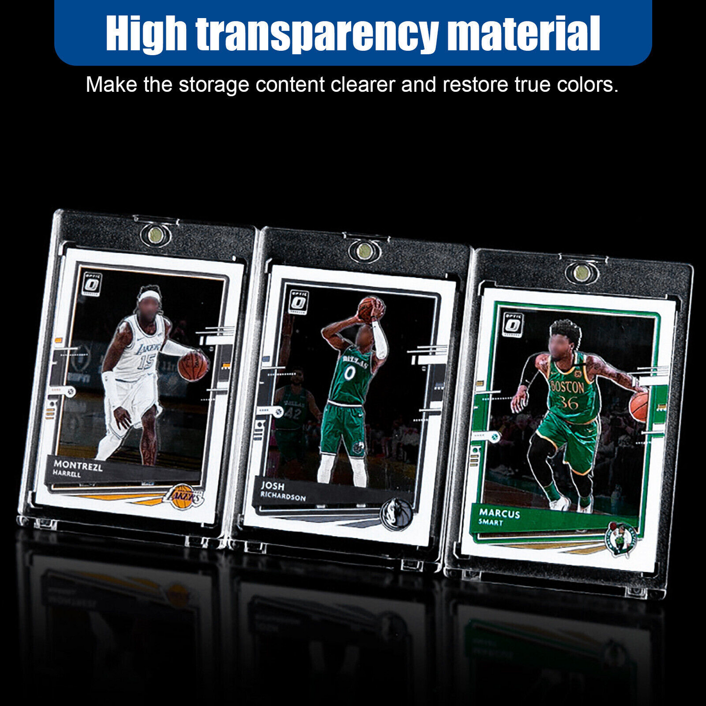30 Pack Magnetic Trading Sports Card Holders 35pt One-Touch Hard UV