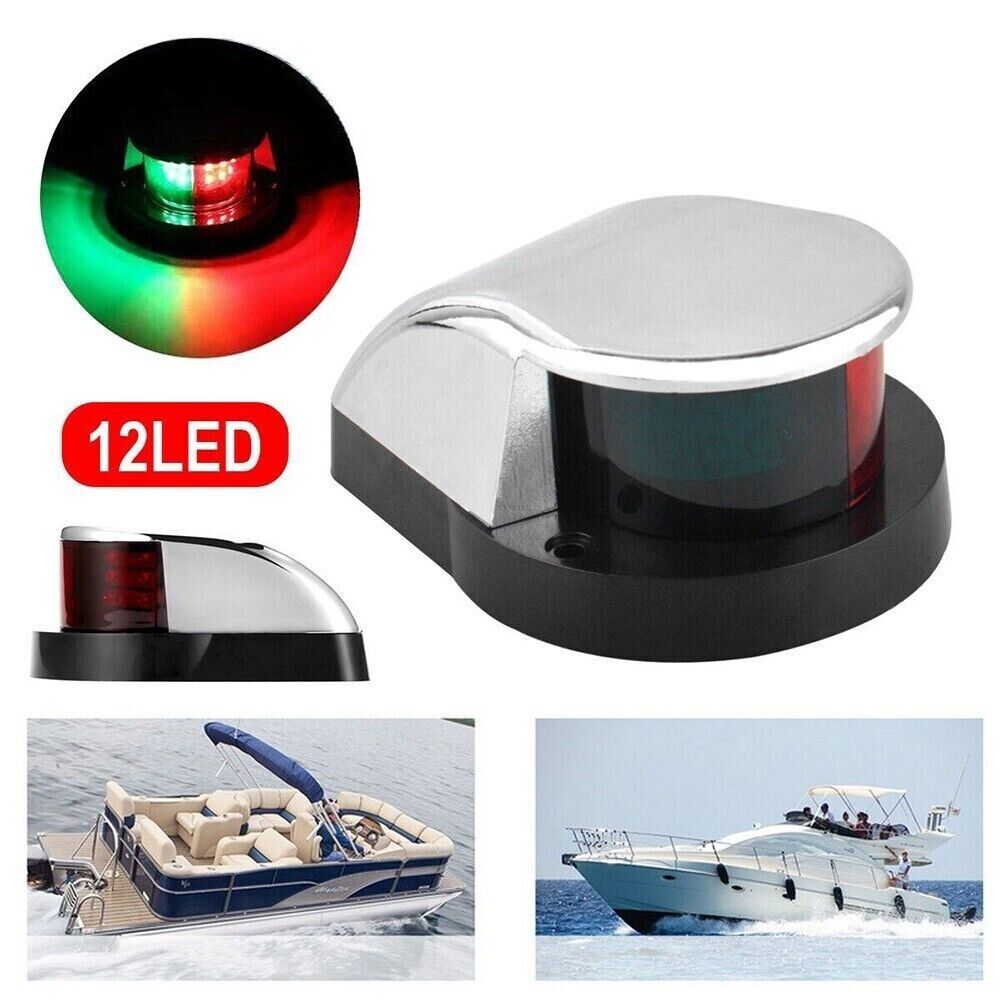 Waterproof Boat Navigation Light LED Bow Marine Front Pontoon Lamp Red