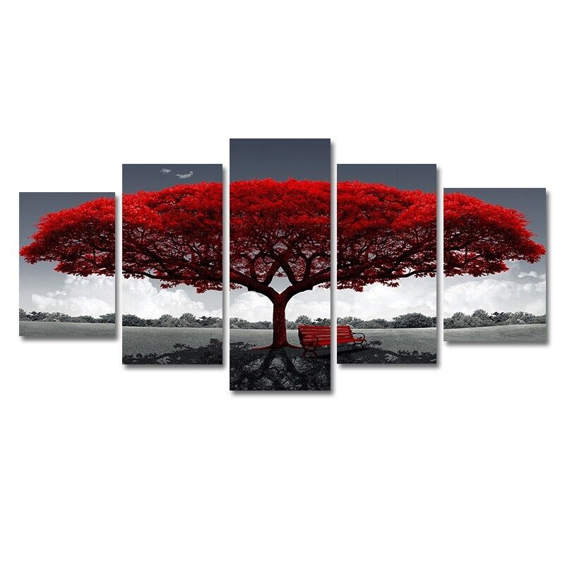 5Pcs Canvas Print Paintings Landscape Pictures Wall Art Modern Living