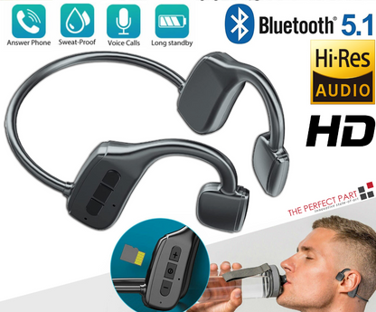 Bone Conduction Headphones Bluetooth 5.1 Wireless Headset Earbuds