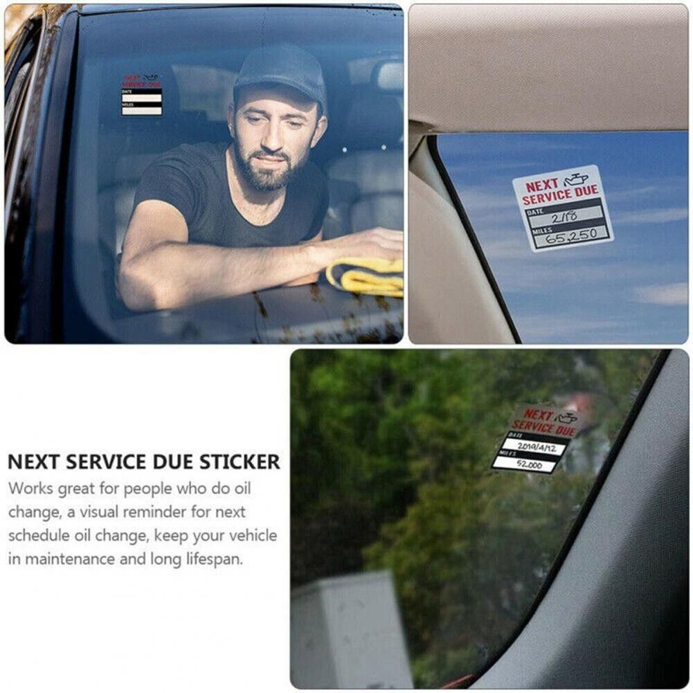 300 Oil Change Service Reminder Stickers Clear Window Lite Sticker
