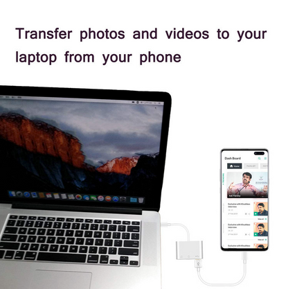 USB C 3 in 1 Hub Converter Type-C Adapter SD Card Reader For MacBook