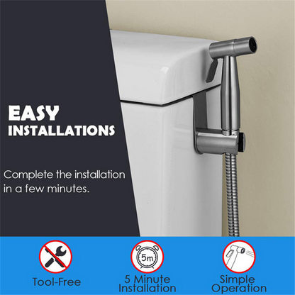 Toilet Shattaf Adapter Hose Bidet Spray Stainless Steel Handheld