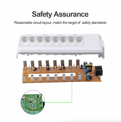8 Slot Battery Charger For Ni-MH Ni-CD AA AAA Rechargeable Batteries
