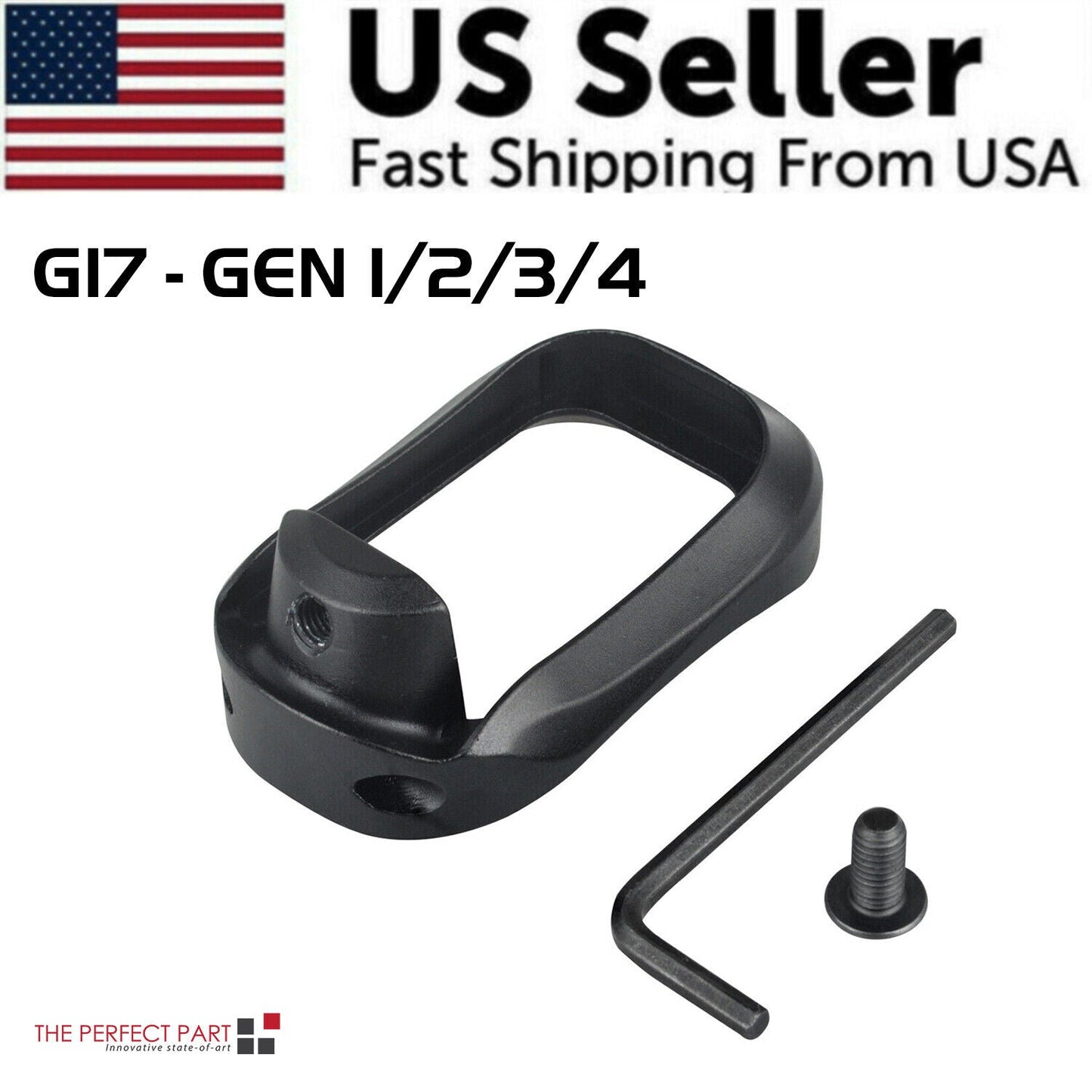 Anodized Aluminum Flared Magwell For Glock 19/17/22/24/31/34/35/37 Gen