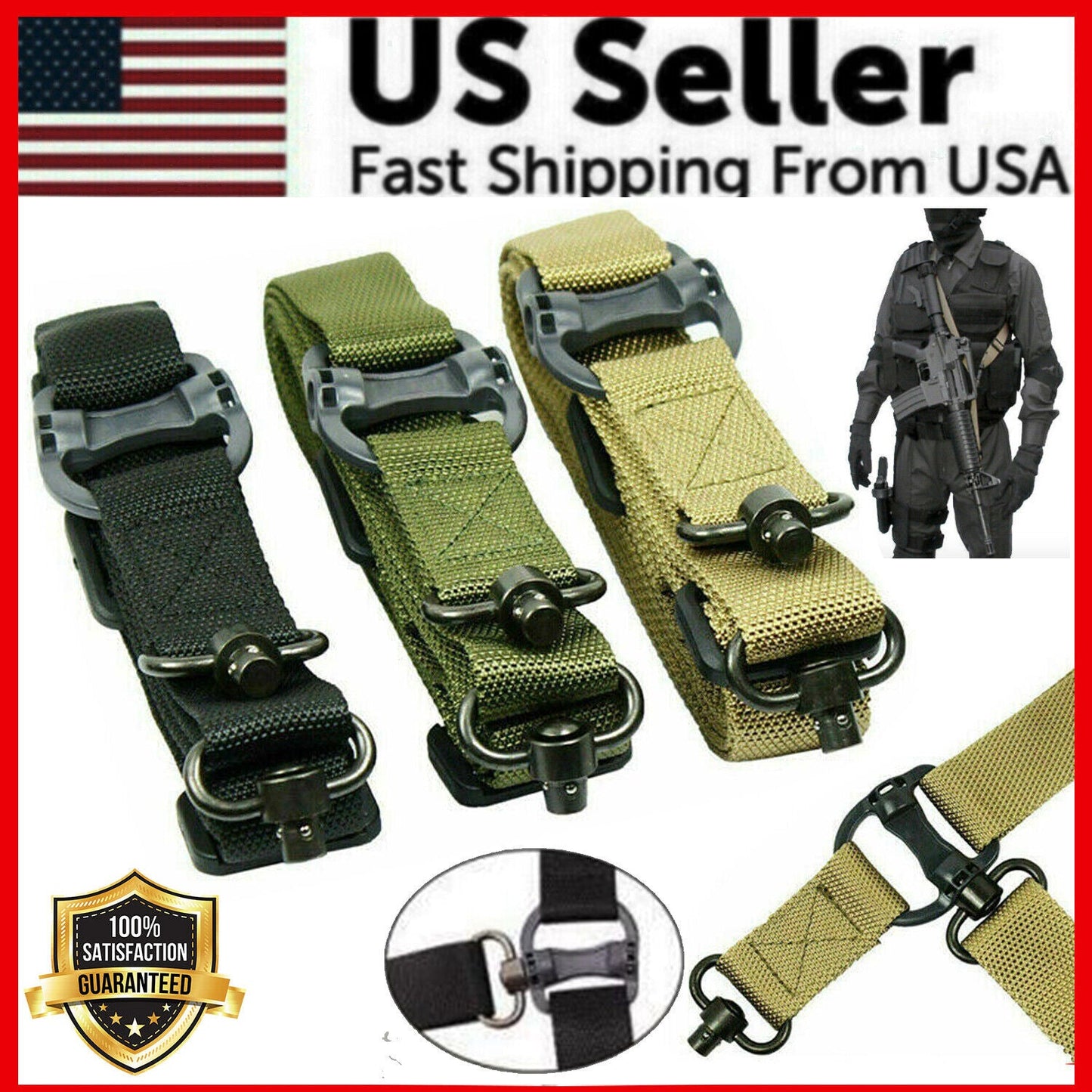 Retro Tactical Adjust Quick Detach QD 1 2 Point Multi Mission 1.2"