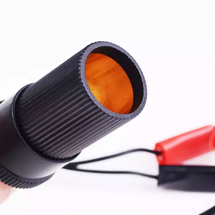 2PCS Car Battery Alligator Clamp Clip Cigarette Lighter Power Adapter