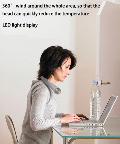 USB Portable Hanging Neck Fan Cooling Air Cooler Little Electric Air