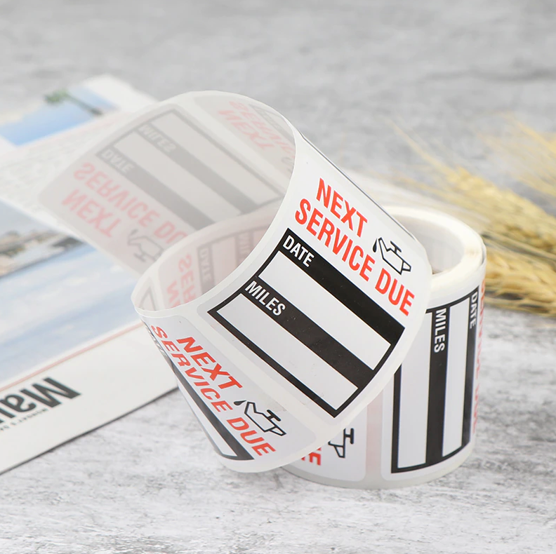 300 Oil Change Service Reminder Stickers Clear Window Lite Sticker