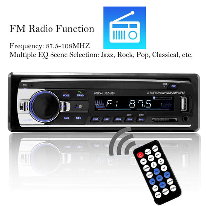 Bluetooth Car Stereo Audio In-Dash FM Aux Input Receiver SD USB MP3