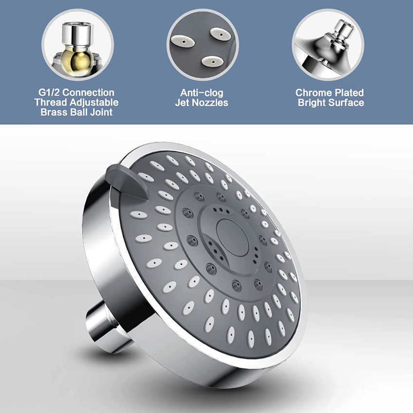 Shower Heads Handheld Spray High Pressure Adjustable Showerhead Top