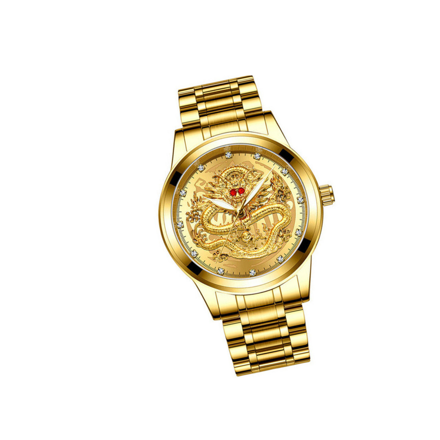 Business Gift Waterproof Gold Men's Diamond Quartz Watch Classic
