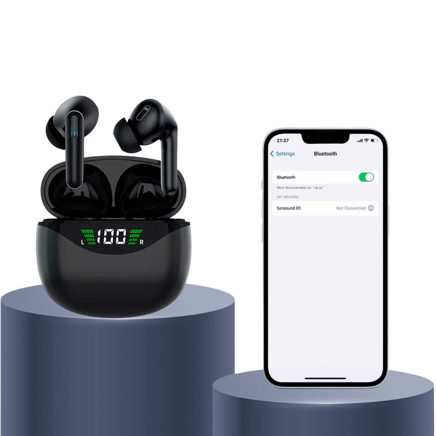 Bluetooth Earbuds Headset 5.3 Wireless Noise Cancelling TWS Trucker