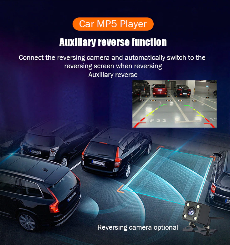 7" Double 2 DIN Car MP5 Player Bluetooth Touch Screen Stereo Radio