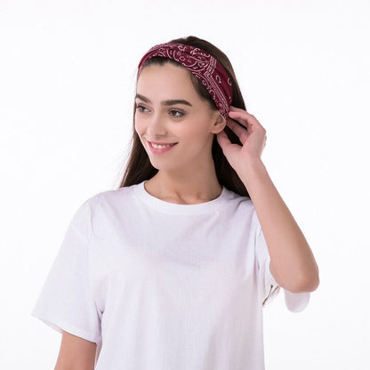 3PCS Boho Headbands Leopard Hair Bands Knotted Turban Wraps Stripe