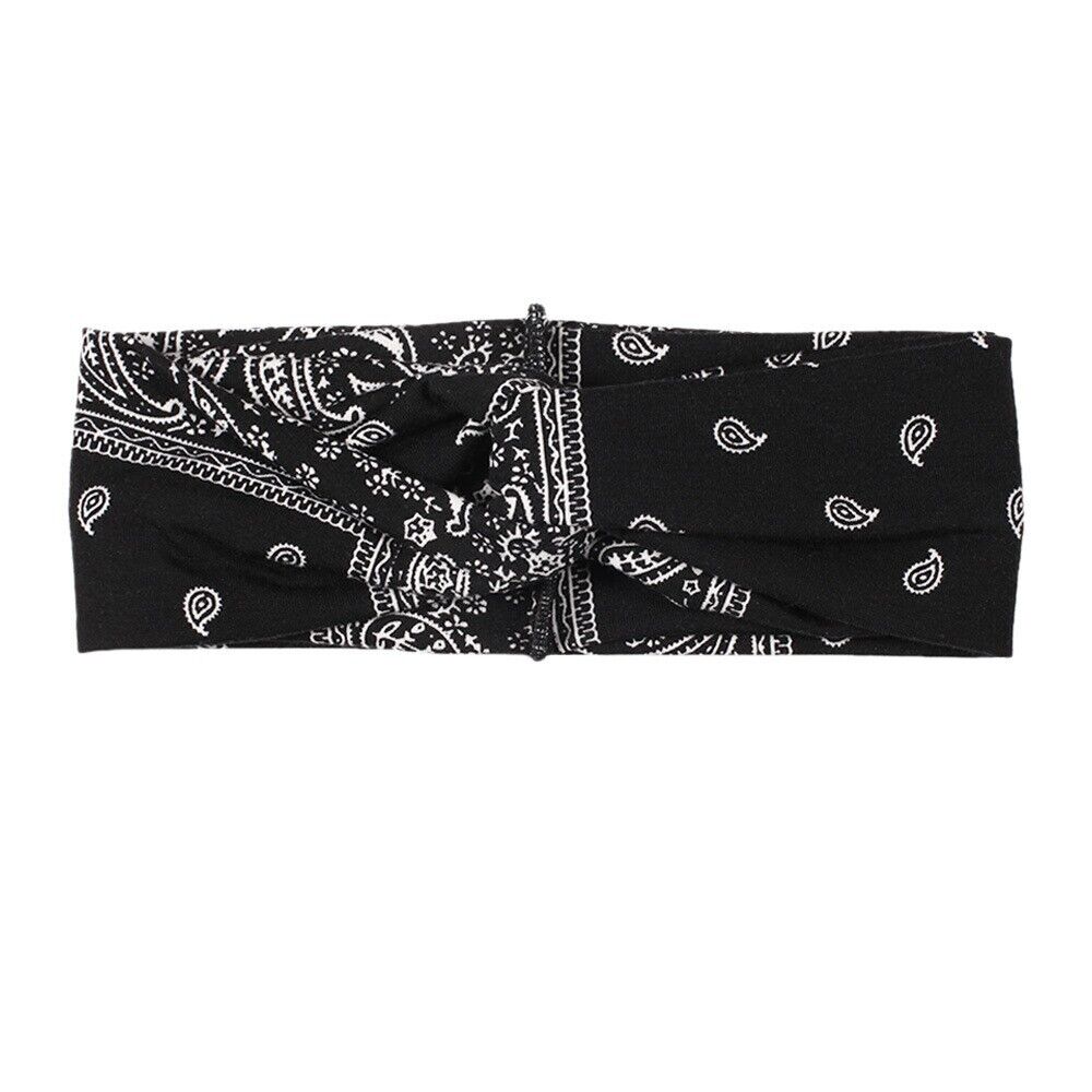 3PCS Boho Headbands Leopard Hair Bands Knotted Turban Wraps Stripe