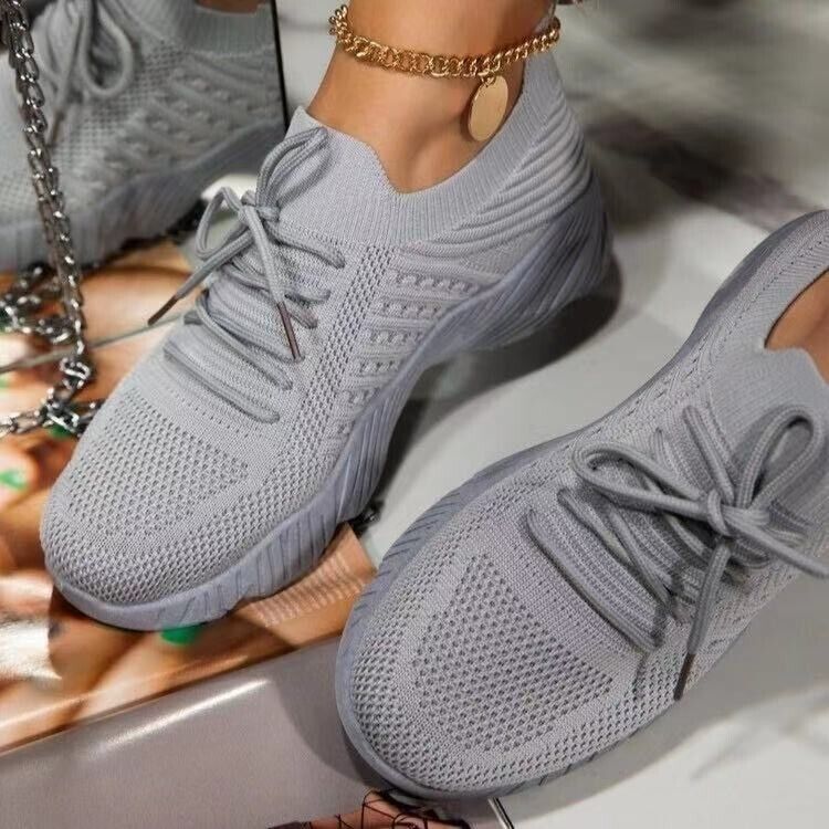 Womens Running Trainers Ladies Sneakers Slip On Walking Gym Comfy